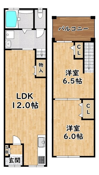 ヴィレッタナカタ 2LDK 賃貸物件詳細