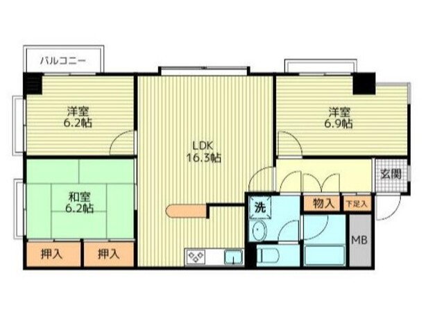 東京都目黒区東が丘１ 駒沢大学駅 3LDK マンション 賃貸物件詳細