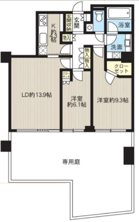 神宮前五丁目ブランシェ　１０６ 1階 2LDK 賃貸物件詳細
