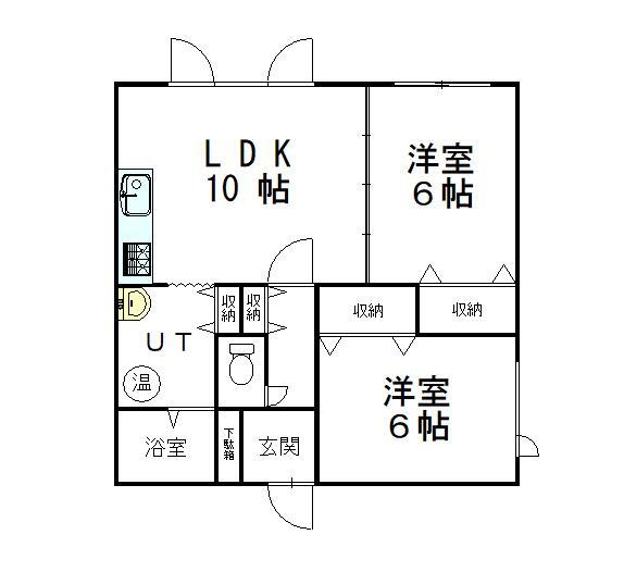 北海道釧路市光陽町 釧路駅 2LDK アパート 賃貸物件詳細