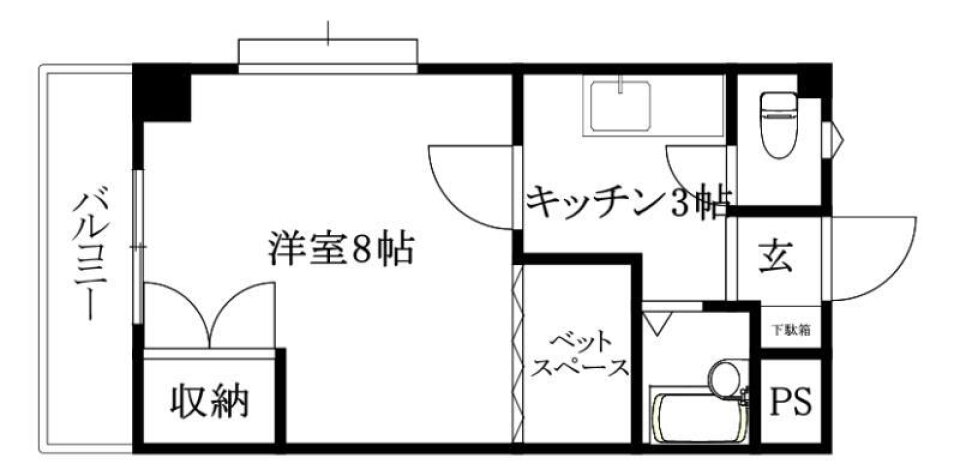 愛媛県松山市宮西３ 萱町六丁目駅 1K マンション 賃貸物件詳細