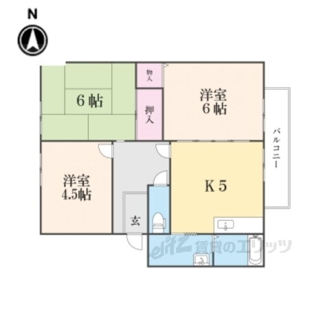 シャルム藤ノ木１ 2階 3DK 賃貸物件詳細