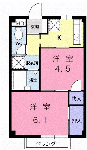 愛知県みよし市黒笹いずみ１ 黒笹駅 2K アパート 賃貸物件詳細