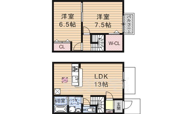 滋賀県大津市下阪本３ 松ノ馬場駅 2LDK アパート 賃貸物件詳細