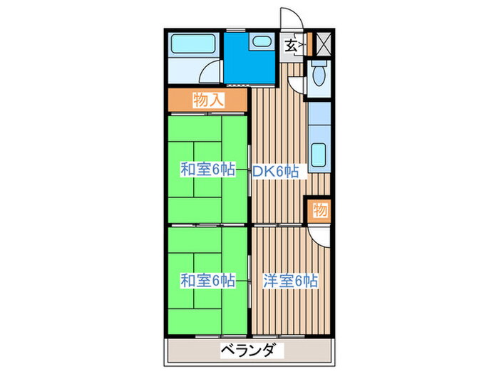 メルシーハイツ飯田Ｋ棟 3階 3DK 賃貸物件詳細