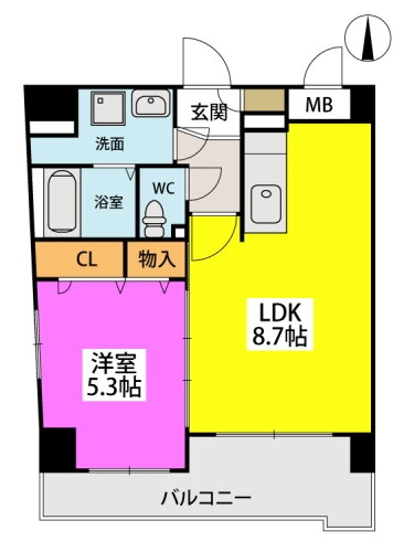 福岡県福岡市西区姪の浜５ 姪浜駅 1LDK マンション 賃貸物件詳細