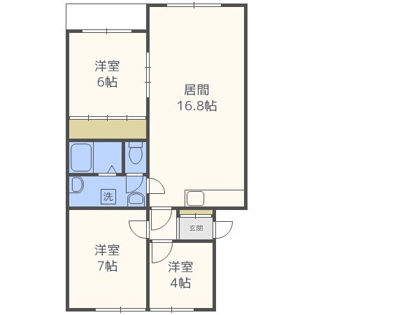 北海道札幌市東区東苗穂三条１ 3LDK マンション 賃貸物件詳細