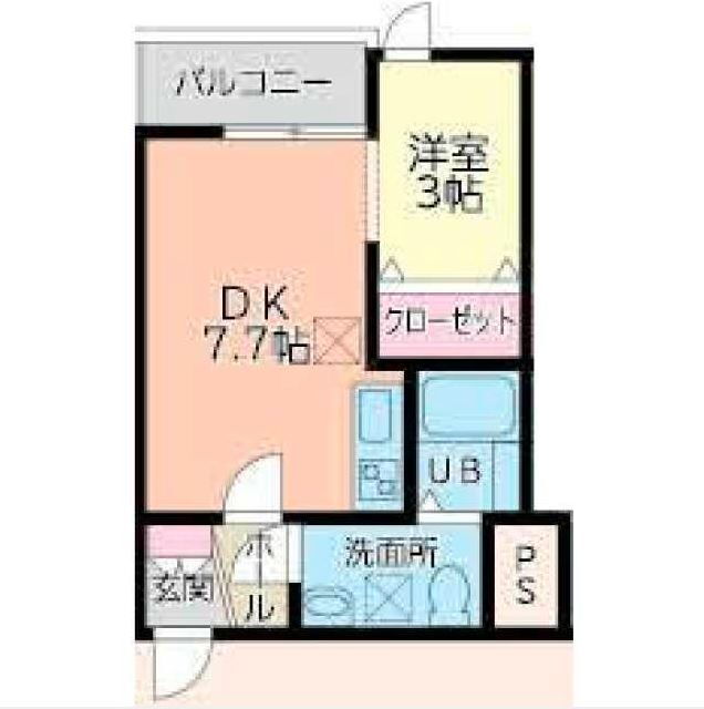 メリディアン迫参番館 3階 1DK 賃貸物件詳細