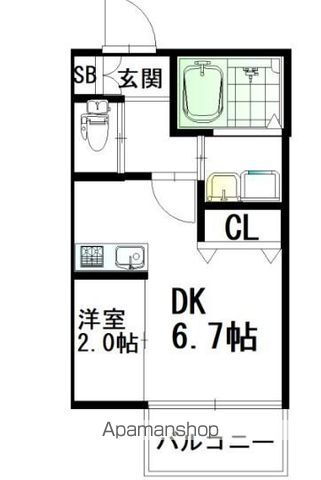 福岡県福岡市東区箱崎４ 箱崎宮前駅 1DK アパート 賃貸物件詳細