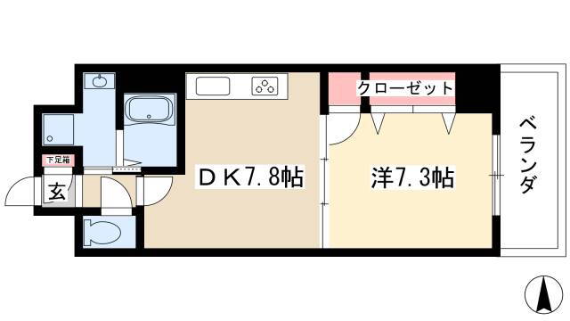 愛知県名古屋市西区名西２ 浄心駅 1DK マンション 賃貸物件詳細