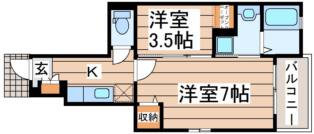 宮城県仙台市宮城野区岩切字観音前 岩切駅 2K アパート 賃貸物件詳細
