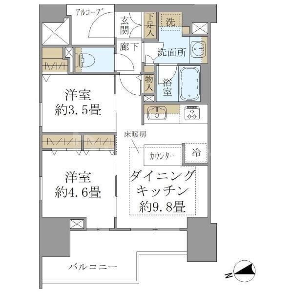 東京都台東区根岸１ 鶯谷駅 2DK マンション 賃貸物件詳細