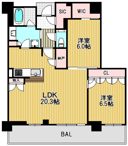 グランドメゾン新梅田タワー 21階 2LDK 賃貸物件詳細