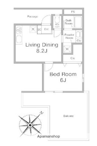 ザ・スタンダードアパートメント 2階 1LDK 賃貸物件詳細