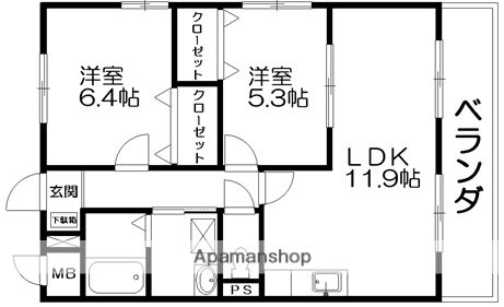 滋賀県東近江市東沖野３ 八日市駅 2LDK マンション 賃貸物件詳細