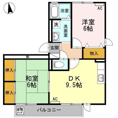 静岡県浜松市中央区西伝寺町 浜松駅 2DK アパート 賃貸物件詳細