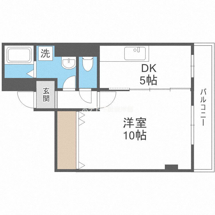 サンライズ 6階 1DK 賃貸物件詳細