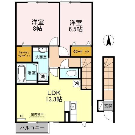 鹿児島県鹿児島市川上町 鹿児島中央駅 2LDK アパート 賃貸物件詳細