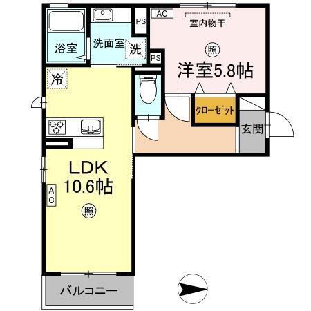 岡山県倉敷市浜町２ 倉敷駅 1LDK アパート 賃貸物件詳細