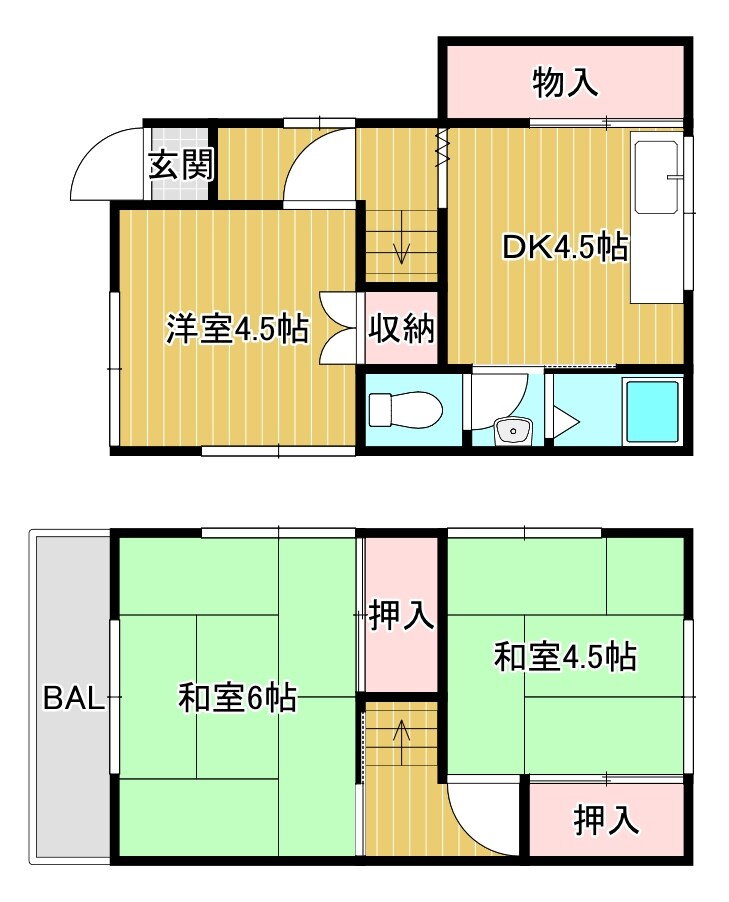 滋賀県近江八幡市鷹飼町 近江八幡駅 3DK 一戸建て 賃貸物件詳細