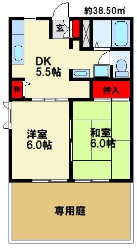 福岡県大野城市牛頸３ 大橋駅 2DK アパート 賃貸物件詳細