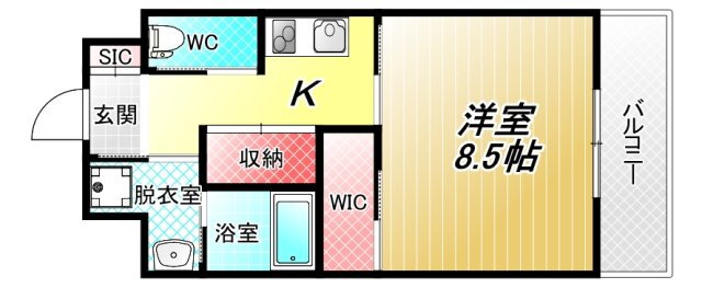 大阪府東大阪市友井５ 弥刀駅 1K マンション 賃貸物件詳細