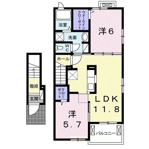 山口県下関市前田１ 下関駅 2LDK アパート 賃貸物件詳細