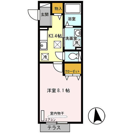 兵庫県神戸市北区若葉台４ 北鈴蘭台駅 1K アパート 賃貸物件詳細