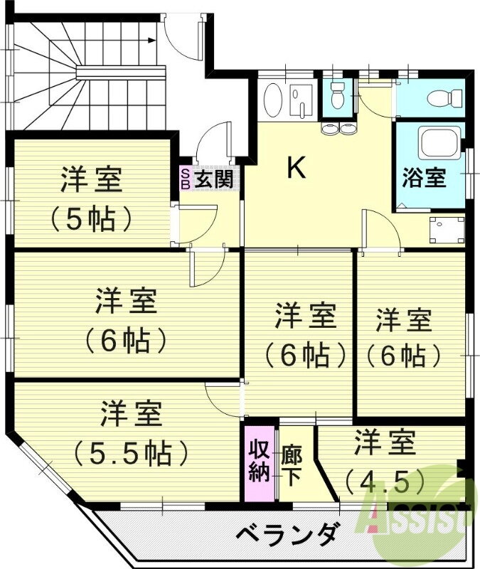 兵庫県神戸市兵庫区荒田町３ 湊川駅 6DK マンション 賃貸物件詳細