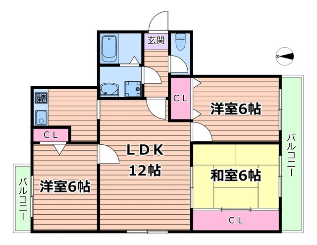 大阪府吹田市佐井寺３ 南千里駅 3LDK マンション 賃貸物件詳細