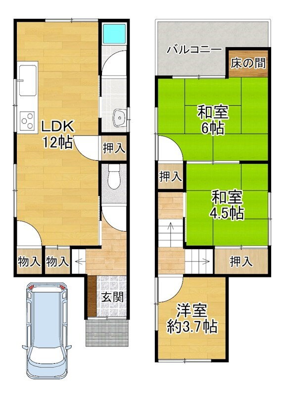 大阪府枚方市甲斐田新町 牧野駅 3LDK 一戸建て 賃貸物件詳細