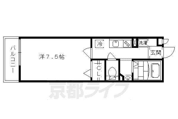 京都府京都市右京区西京極畔勝町 西京極駅 1K アパート 賃貸物件詳細