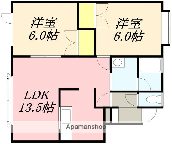 北海道北斗市本町１ 新函館北斗駅 2LDK アパート 賃貸物件詳細