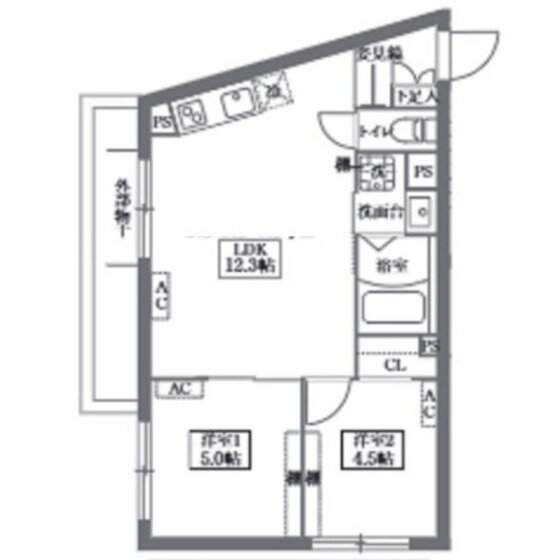 ＣＯＣＯＣＵＢＥ鵜の木 3階 2LDK 賃貸物件詳細