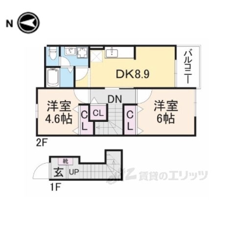 京都府舞鶴市字下福井 四所駅 2LDK アパート 賃貸物件詳細