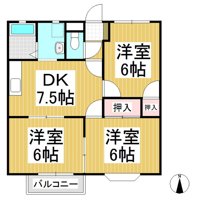 長野県長野市川中島町今井 今井駅 3DK アパート 賃貸物件詳細