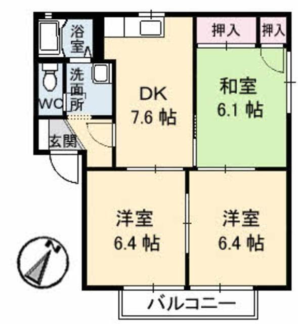 愛媛県西条市喜多川 3DK アパート 賃貸物件詳細