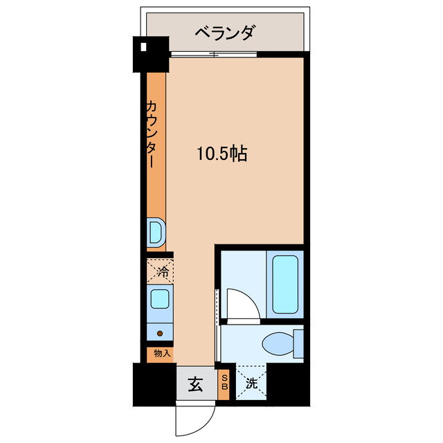 ５ｆｌｏｏｒ 2階 ワンルーム 賃貸物件詳細