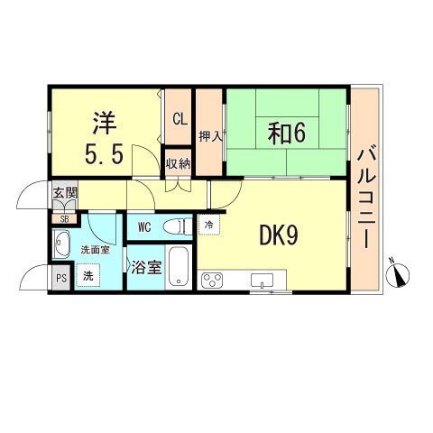 兵庫県明石市魚住町清水 魚住駅 2DK マンション 賃貸物件詳細