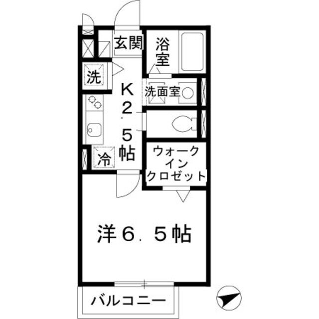 ルピナス　Ｃ棟 2階 1K 賃貸物件詳細