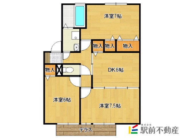 福岡県朝倉郡筑前町東小田 3DK アパート 賃貸物件詳細