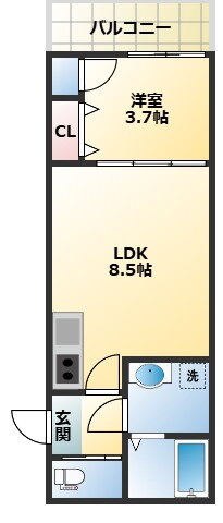 Ｆ　ａｓｅｃｉａ　Ｔａｏｓ 3階 1LDK 賃貸物件詳細