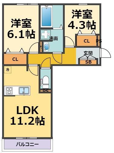 兵庫県西宮市笠屋町 鳴尾・武庫川女子大前駅 2LDK マンション 賃貸物件詳細
