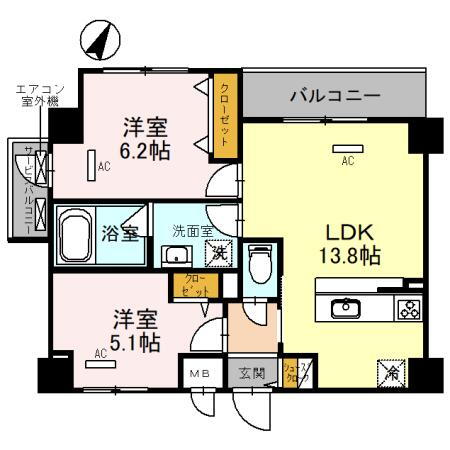 大阪府大阪市西区土佐堀１ 肥後橋駅 2LDK マンション 賃貸物件詳細