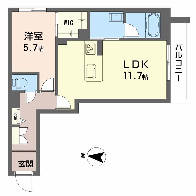 ソサイティ掛尾 2階 1LDK 賃貸物件詳細
