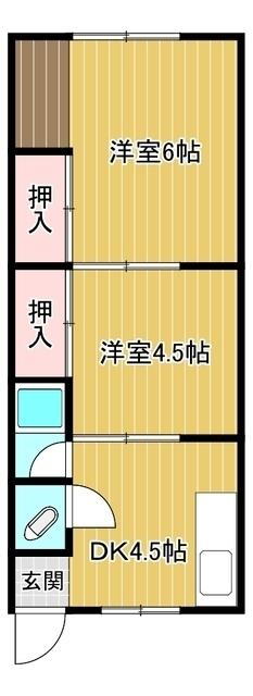 埼玉県草加市稲荷４ 草加駅 2DK アパート 賃貸物件詳細