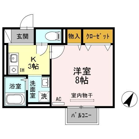 鳥取県米子市西福原４ 富士見町駅 1K アパート 賃貸物件詳細