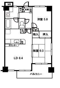 タートルクレインふじみ野 4階 2LDK 賃貸物件詳細