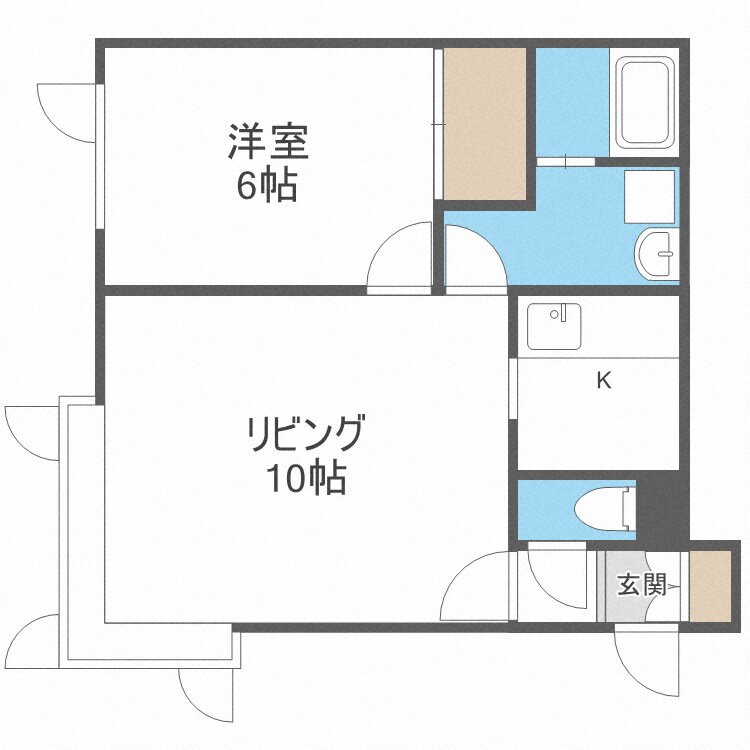 北海道札幌市東区北二十三条東３ 北２４条駅 1LDK アパート 賃貸物件詳細