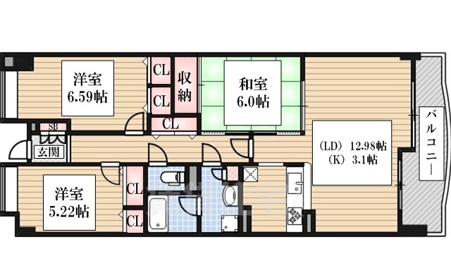 大阪府大阪市浪速区日本橋東３ 恵美須町駅 3LDK マンション 賃貸物件詳細
